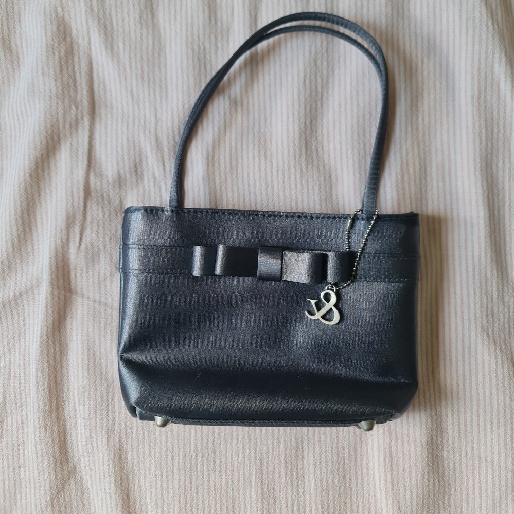 Elegant Grey Women's Handbag With A Bow